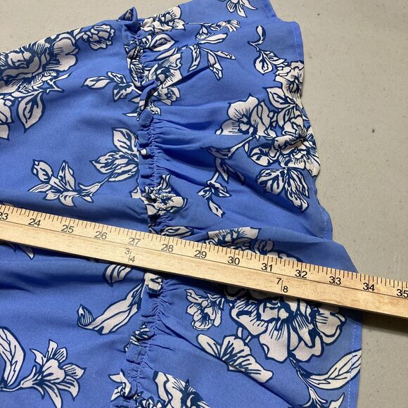 Flying Tomato Mini Dress Size Medium Blue White Floral Boho Festival Wedding - Picture 9 of 9